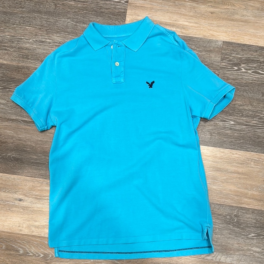 Blue Polo Shirt with Logo